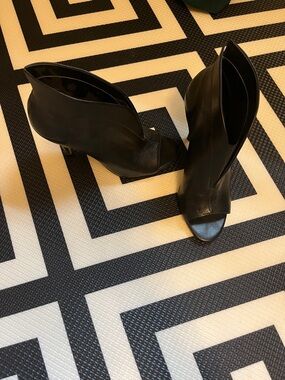 Aldo Women's Black Peep-Toe Ankle Booties